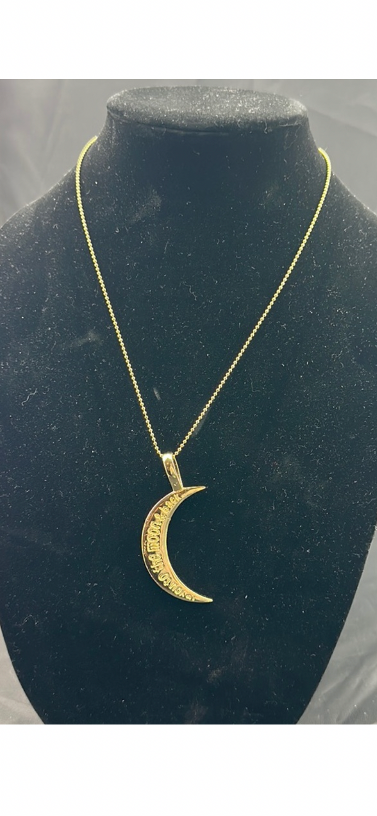 14k Gold Plated Necklace Pendant “I love you to the moon & back”