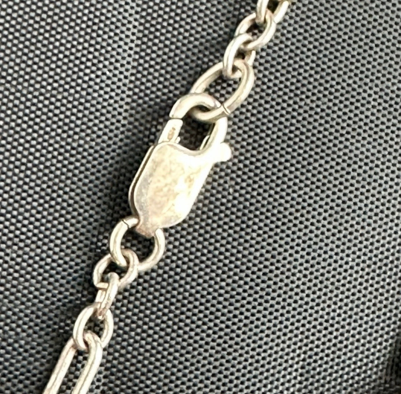 Sterling Silver and real turquoise artist stamped necklace.
Statement piece