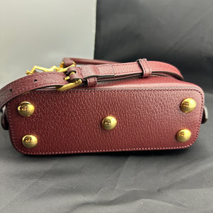 Gucci Horsebit 1955 GG Mini Bag in Burgundy