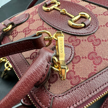 Load image into Gallery viewer, Gucci Horsebit 1955 GG Mini Bag in Burgundy