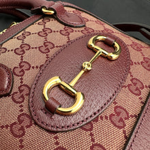 Load image into Gallery viewer, Gucci Horsebit 1955 GG Mini Bag in Burgundy