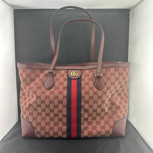 Gucci Ophidia Medium Tote Bag in Burgundy