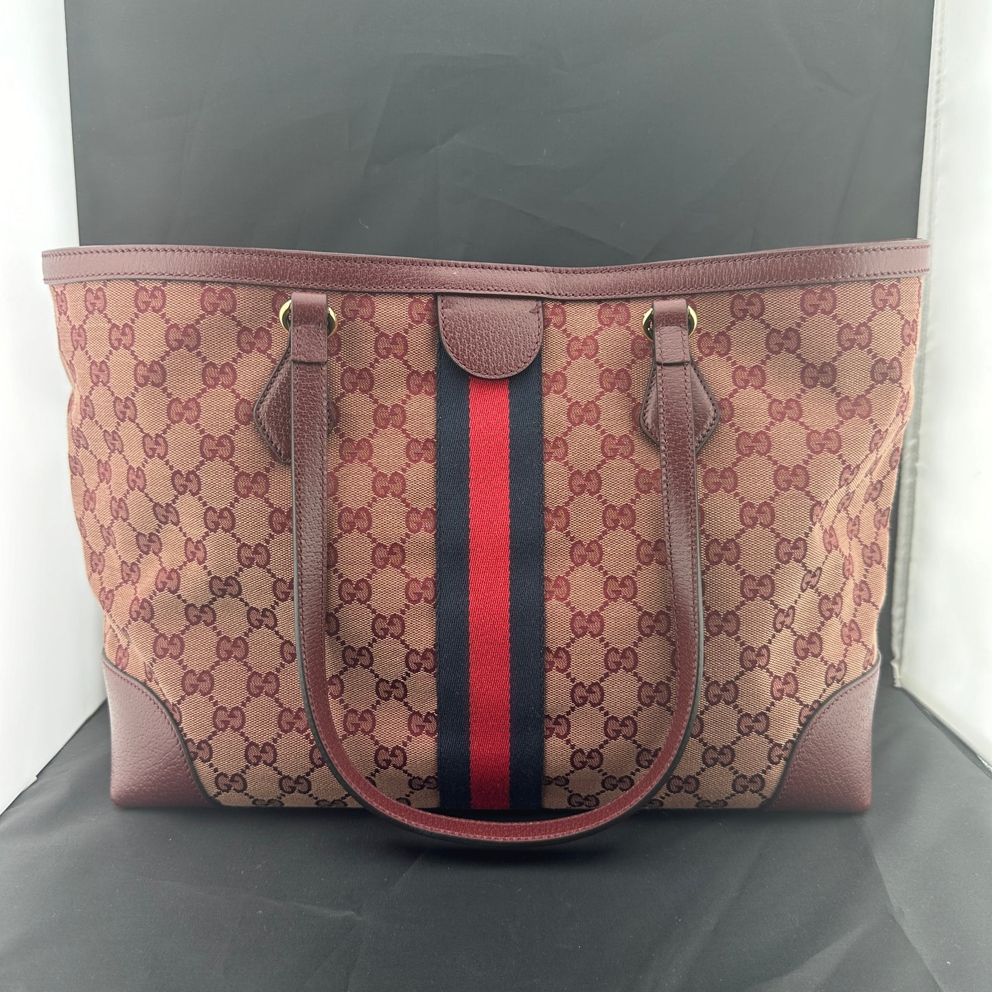 Gucci Ophidia Medium Tote Bag in Burgundy