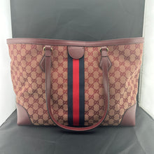 Load image into Gallery viewer, Gucci Ophidia Medium Tote Bag in Burgundy