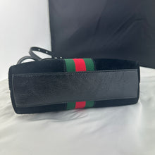 Load image into Gallery viewer, Gucci Ophidia GG Small Suede Shoulder Bag in Black