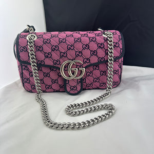 Gucci GG Marmont Shoulder Bag in Pink with Real Authentication Certificate