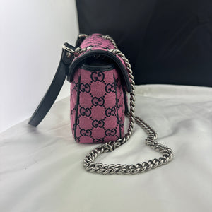 Gucci GG Marmont Shoulder Bag in Pink with Real Authentication Certificate