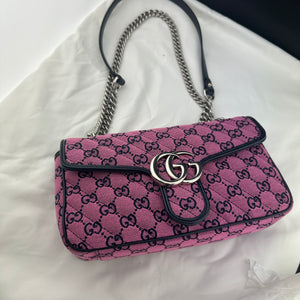 Gucci GG Marmont Shoulder Bag in Pink with Real Authentication Certificate