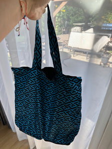 Versace La Greca Printed Nylon Tote Bag