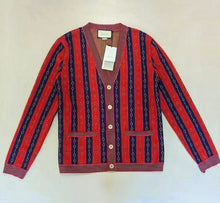 Load image into Gallery viewer, Gucci V-Neck Horsebit Chain Knit Cardigan