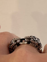 Load image into Gallery viewer, Gucci Tiger Head Ring in Sterling Silver