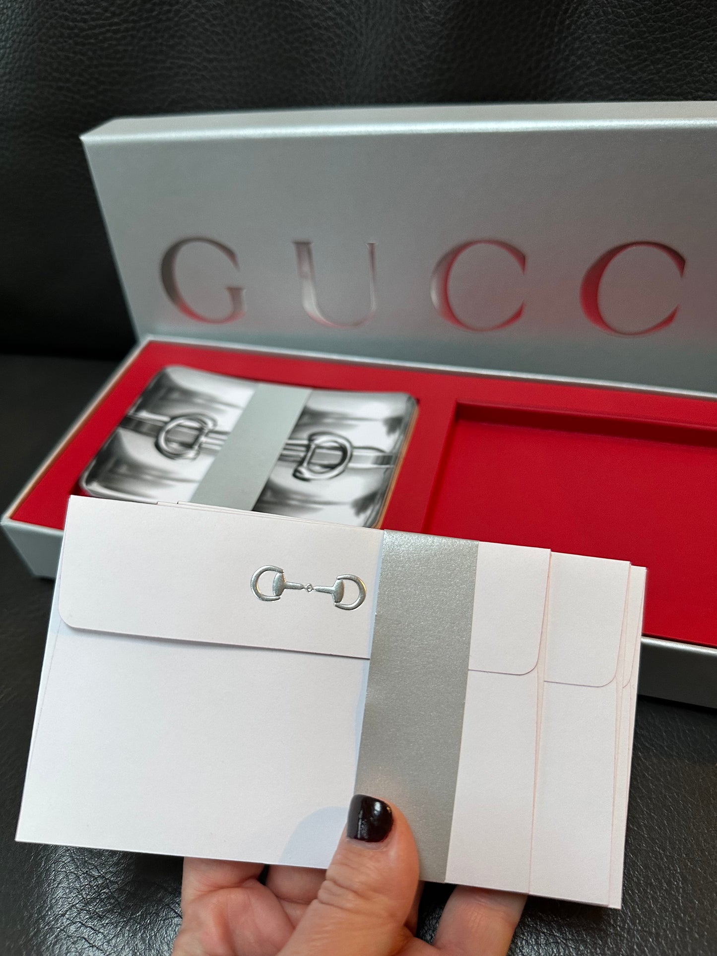 Authentic Gucci Special Edition Holiday Stationary Cards Gift 10 Cards/Envelopes