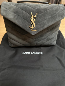 Saint Laurent Small Loulou Chain Bag in Storm