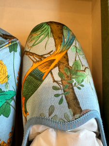 Silk Slippers with Tian Motif