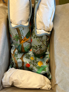 Silk Slippers with Tian Motif