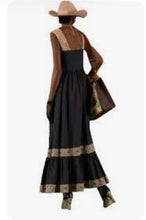 Load image into Gallery viewer, Gucci Lace-Trim Cotton Maxi Dress in Black