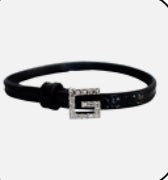 Load image into Gallery viewer, Gucci Black Leather Bracelet with Crystal Square G
