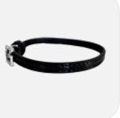 Gucci Black Leather Bracelet with Crystal Square G