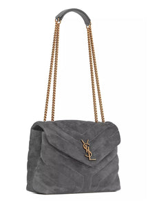 Saint Laurent Small Loulou Chain Bag in Storm