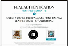 Load image into Gallery viewer, Gucci x Disney Mickey Mouse Print Canvas Leather Bucket Shoulder Bag