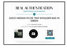 Load image into Gallery viewer, Gucci Medium Sylvie 1969 Shoulder Bag in Green