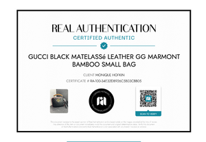 Gucci Black Matelassé Leather GG Marmont Bamboo Small Bag