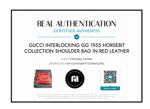 Load image into Gallery viewer, Gucci Interlocking GG 1955 Horsebit Collection Shoulder Bag in Red Leather