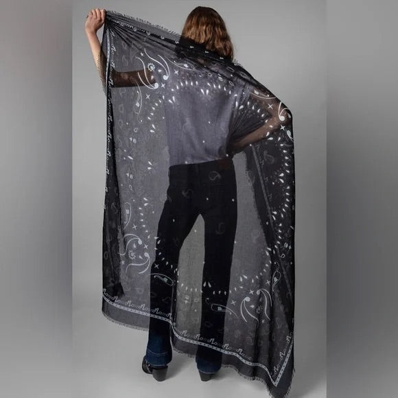 Zadig & Voltaire Delta Bandana Scarf in Black