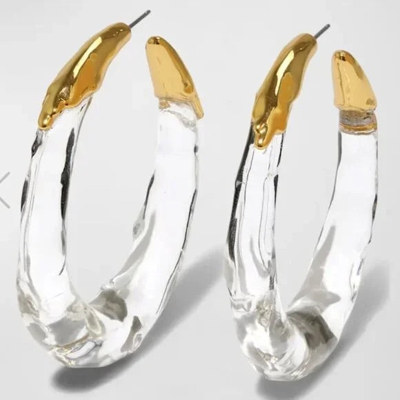 Alexis Bittar Molten Hoop Earrings NEW