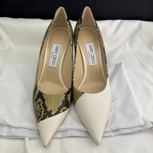 Jimmy Choo Leather Pattern Print Love 85 Pointed Pumps