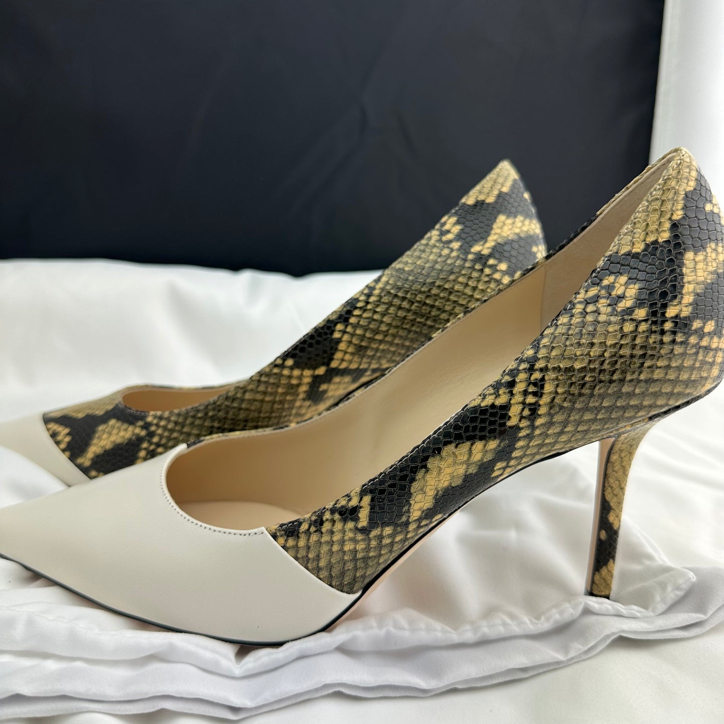 Jimmy Choo Leather Pattern Print Love 85 Pointed Pumps