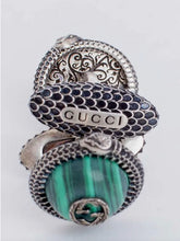 Load image into Gallery viewer, Gucci Garden GG Snake Cuff Links in Silver