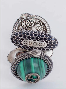 Gucci Garden GG Snake Cuff Links in Silver