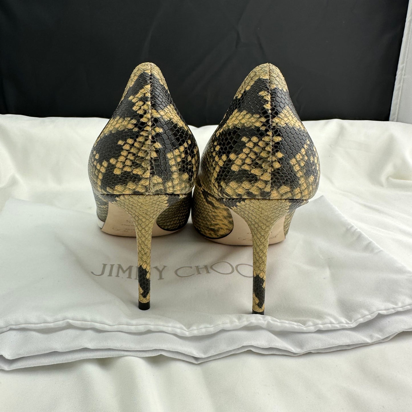Jimmy Choo Leather Pattern Print Love 85 Pointed Pumps
