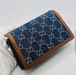 Gucci Super Mini Dionysus Shoulder Bag in GG Blue Denim