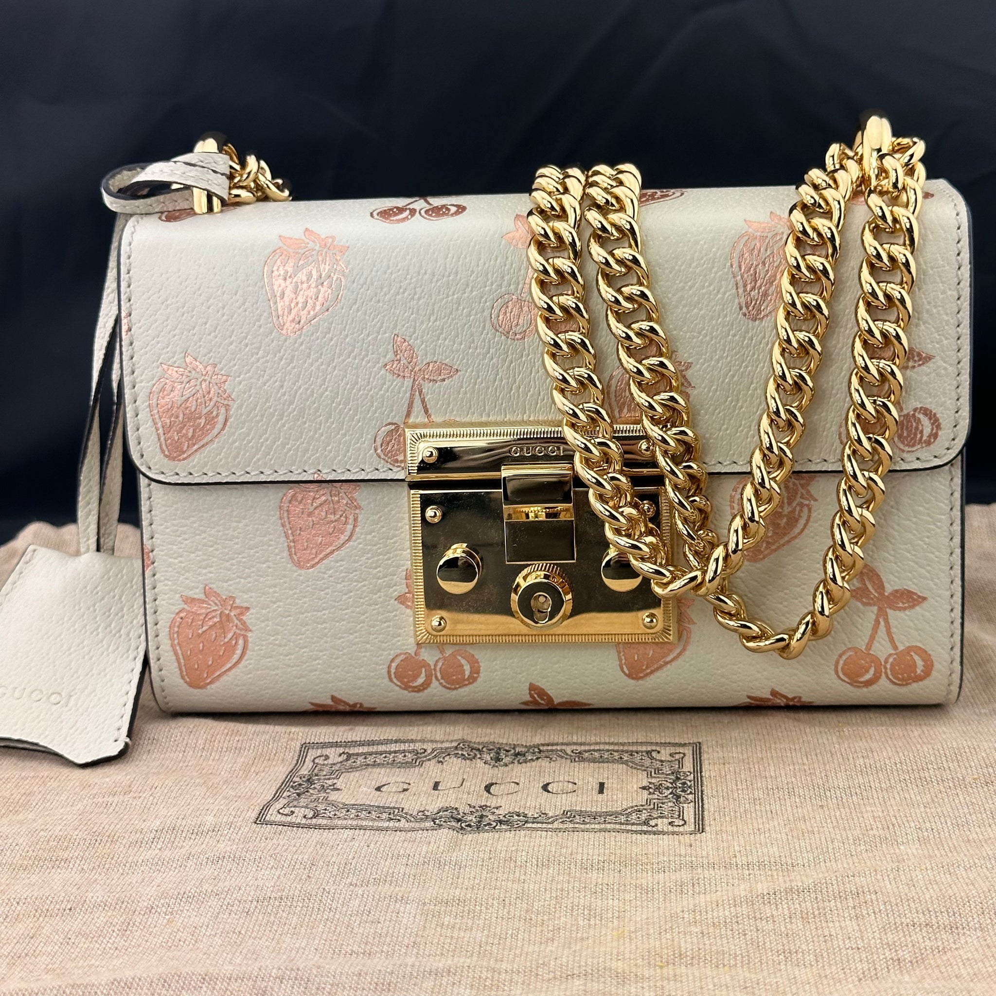 Gucci Padlock Small GG Supreme Canvas Shoulder Handbag