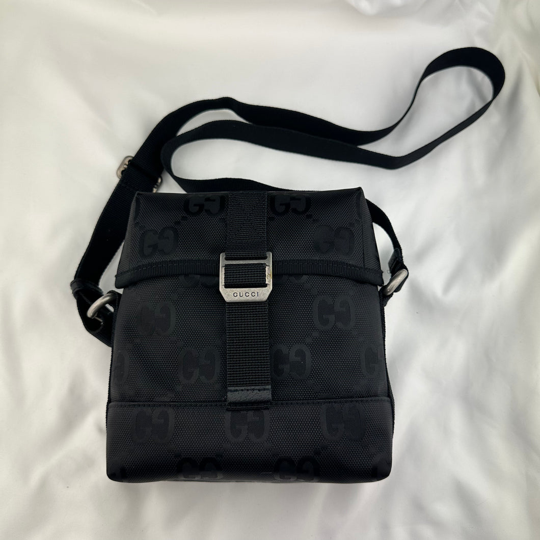 Gucci Off the Grid GG Nylon Messenger Bag in Black