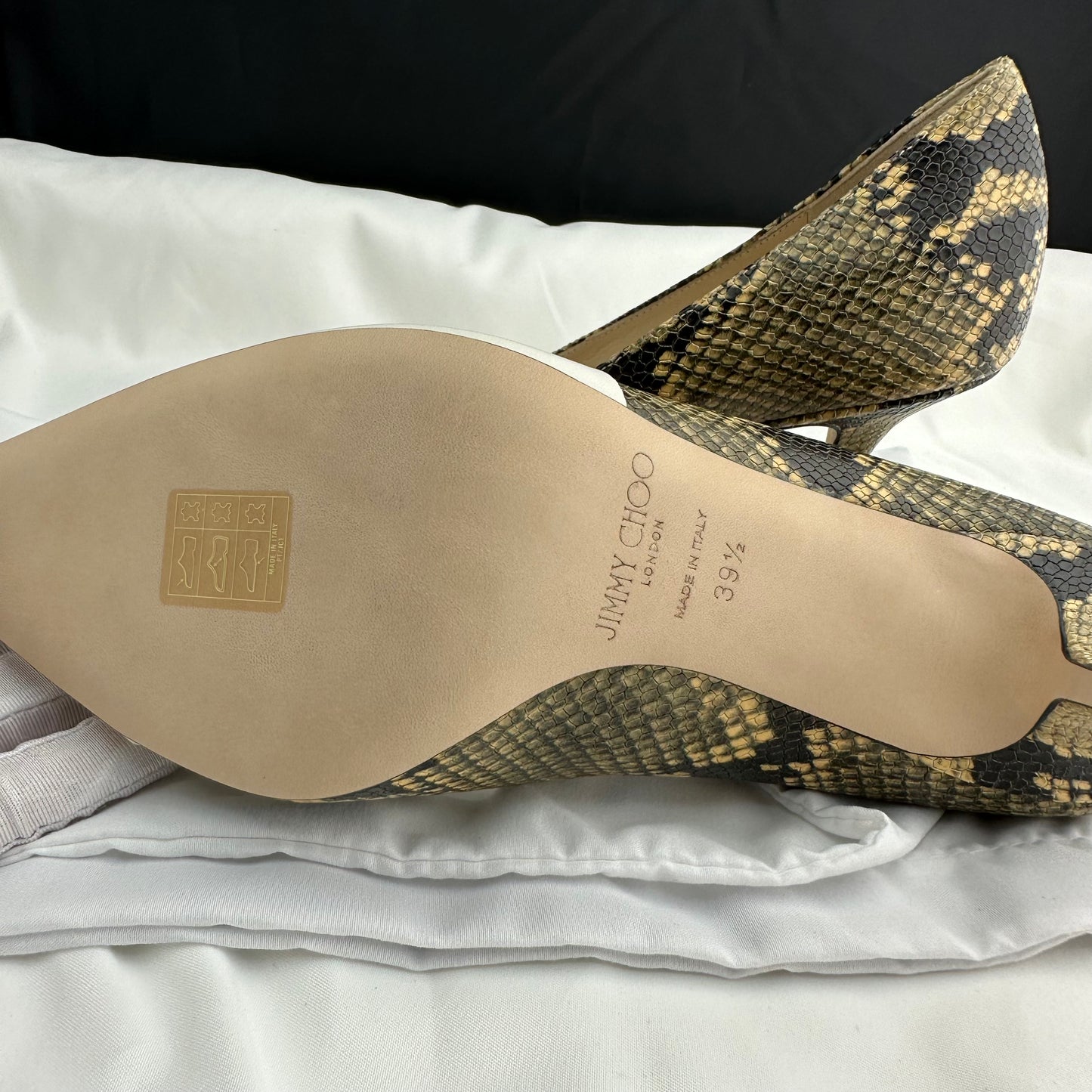 Jimmy Choo Leather Pattern Print Love 85 Pointed Pumps