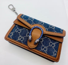 Load image into Gallery viewer, Gucci Super Mini Dionysus Shoulder Bag in GG Blue Denim