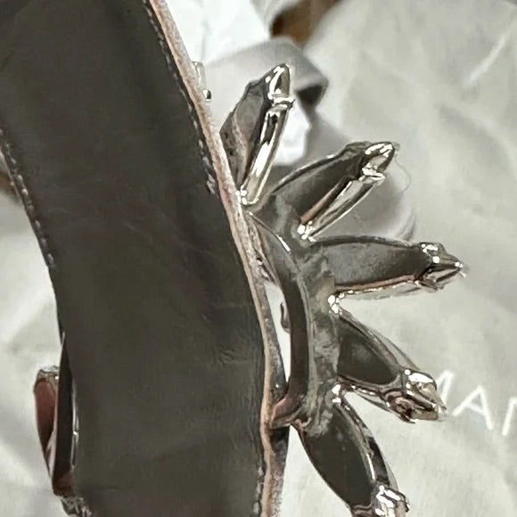 Manolo Blahnik Gray Satin Heel