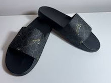 Load image into Gallery viewer, Gucci GG Supreme Canvas Tigers Black Slides