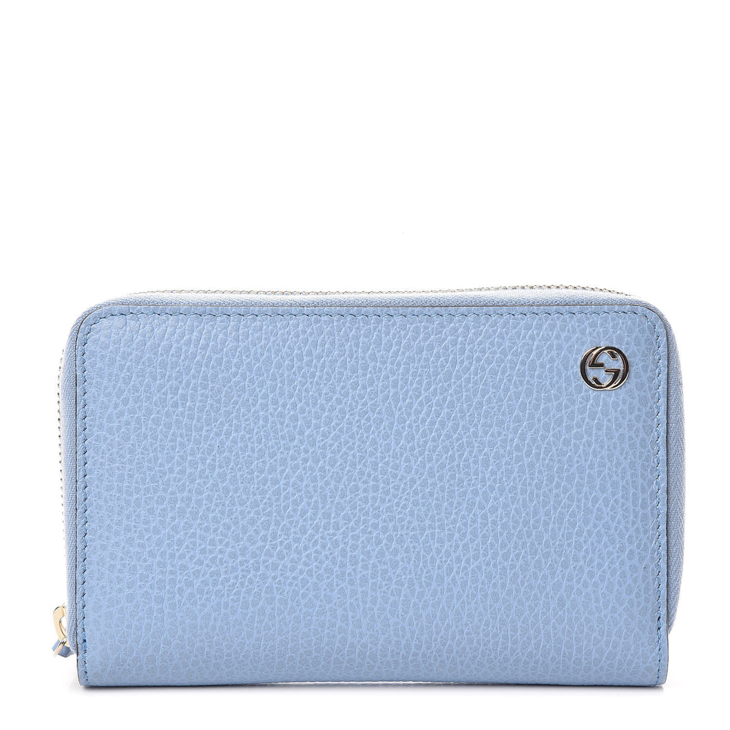Gucci Original Leather Dollar Calf Wallet in Mineral Blue