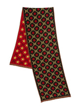 Load image into Gallery viewer, Gucci GG Stars Scarf in Black and Red