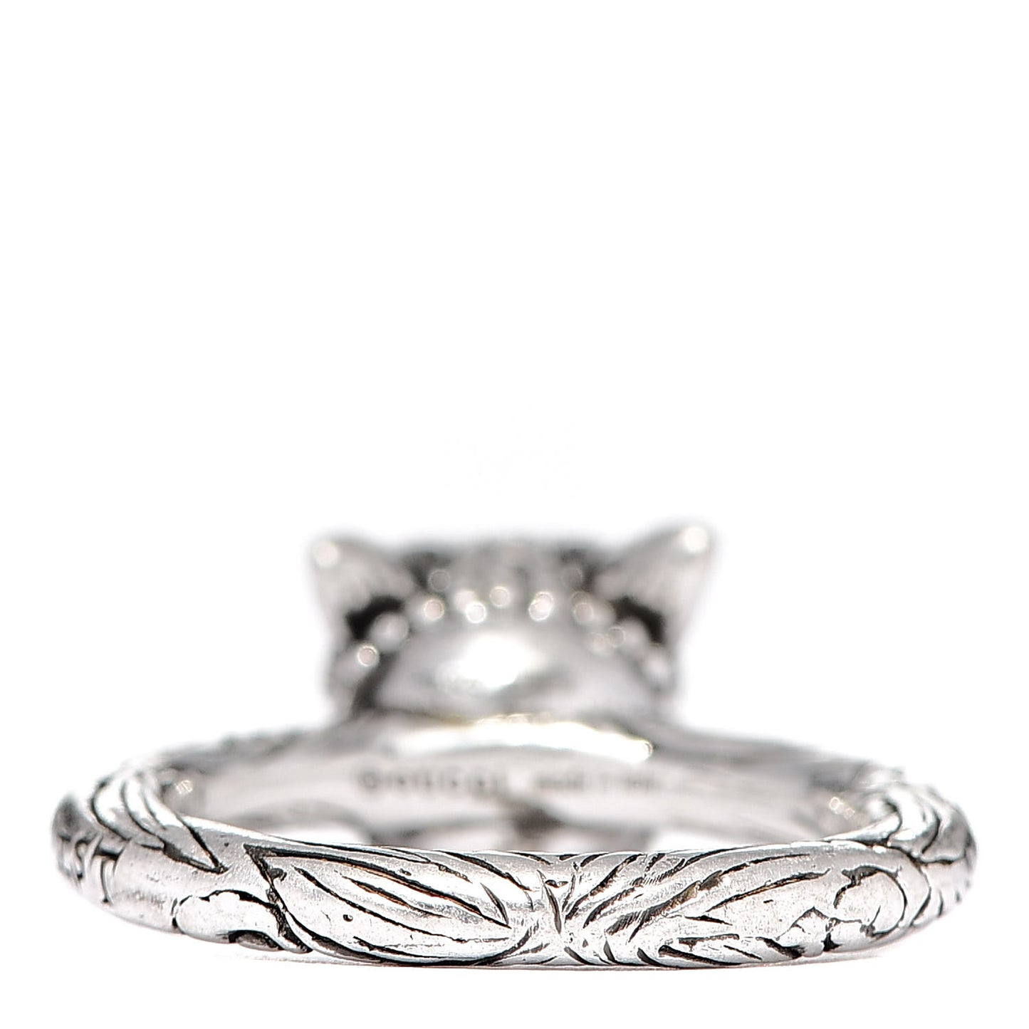 Gucci Anger Forest Wolf Head Ring in Sterling Silver