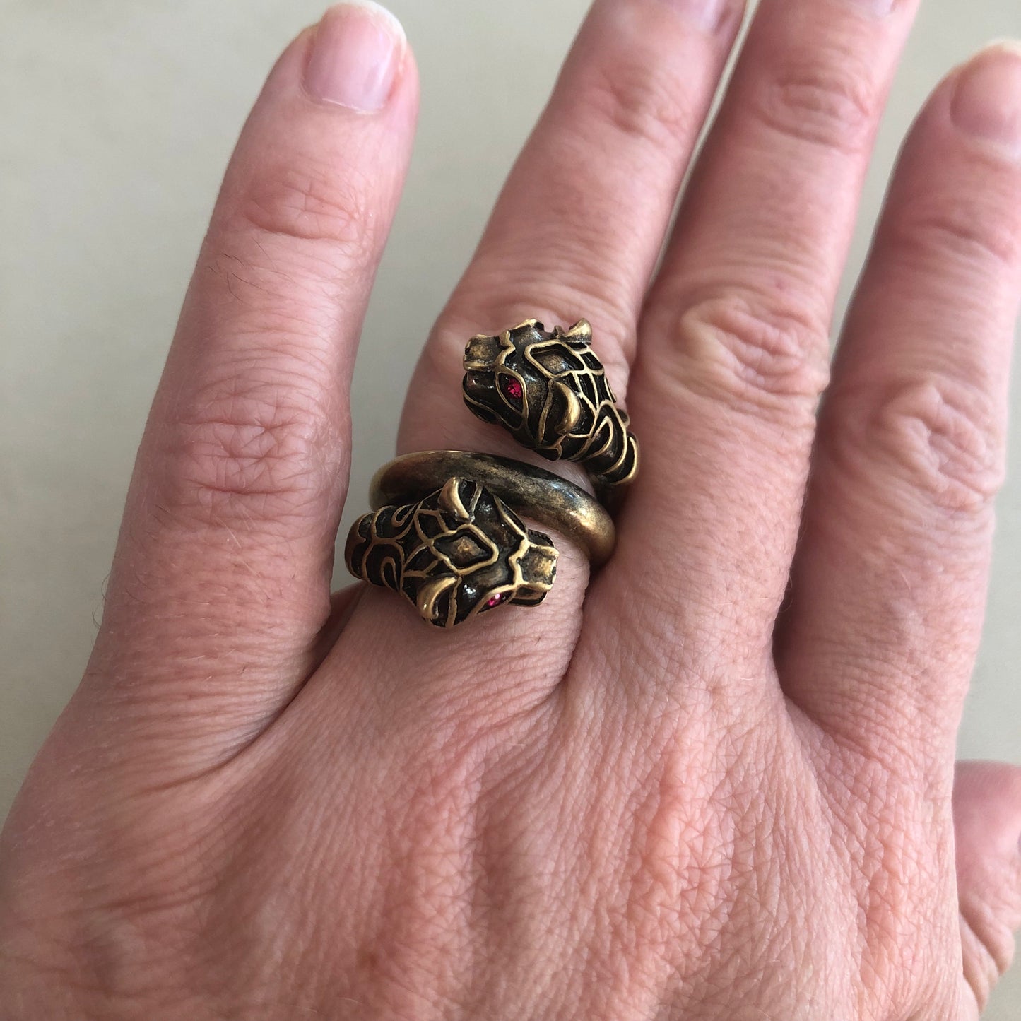 Gucci Double Feline Wrap Ring