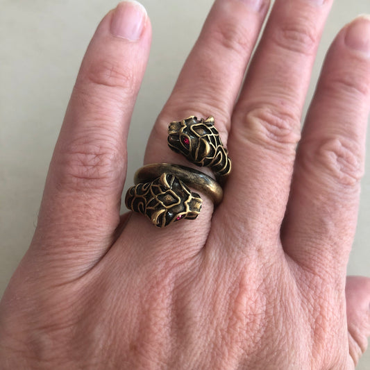 Gucci Double Feline Wrap Ring