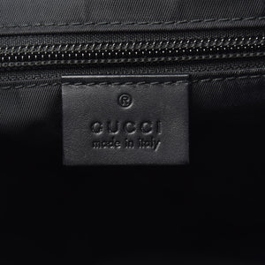 GUCCI GG Supreme Monogram Web Shoulder Bag Black Grey 1286558