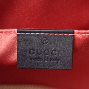 Gucci Matelassé GG Marmont Pearl Shoulder Bag in Denim