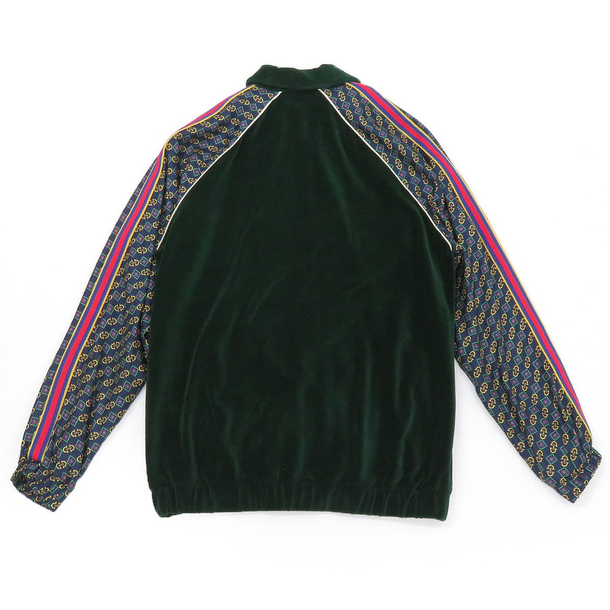 Gucci Bi material Scarf Print Track Jacket in Green