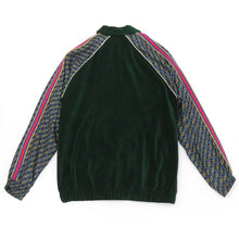 Load image into Gallery viewer, Gucci Bi-material Scarf Print Track Jacket in Green